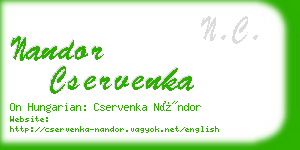 nandor cservenka business card